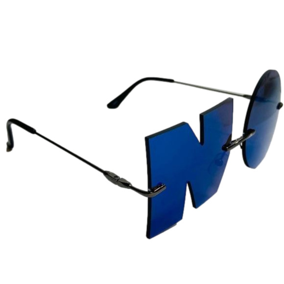 6000 | Blue Mirror NO Novelty Sunglasses - Picture 2 of 6